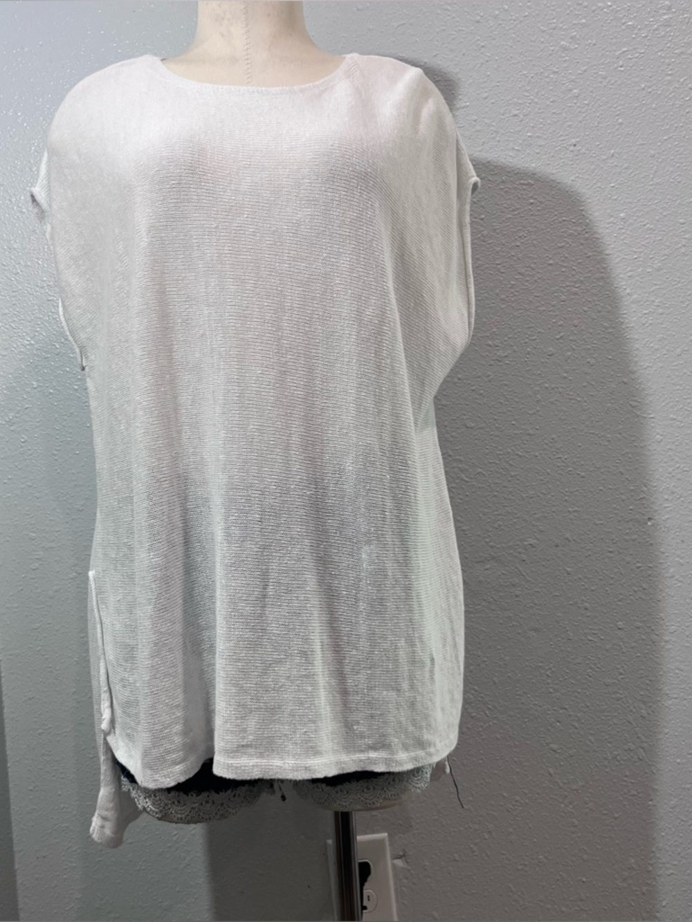 Eileen fisher Women's White Tunic Sz L/G